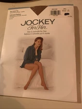 Jockey Day Sheer Pantyhose Small Beige Reinforced Sandalfoot Non Control Top