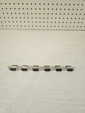 Lot of Six 6 9 Pin Male Crimp Pin D-Sub Connector - 40-9809M