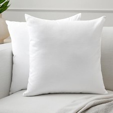 Throw Pillow Covers 18x18 in Set of 2 No Inserts 18" x 18" Pack of 2 White