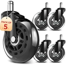 Gaming Chair Wheels,For Office Chairs, Computer Chairs,Incredibly Smooth & Quiet