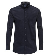 Redmond Mens Shirt Comfort Fit Button Down Collar Long Sleeve Plaid Blue