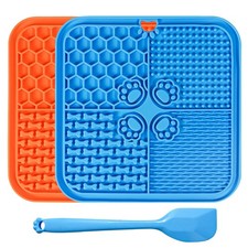 2 Pack Dog Lick Mat with Suction Cups Slow Feeder Anxiety Relief