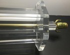 Vintage Lucite Clear Acrylic Mid Century Modern Table Lamp with no shade — photo 6