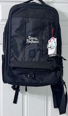 Topo Designs Global Travel Bag 30L Backpack Black Telluride Film Festival Logo
