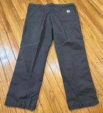 Carhartt Relaxed Fit Dark Gray Canvas Pants 102291-306 Men's 40x30