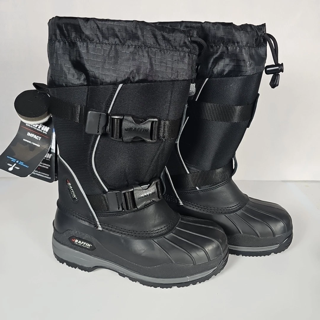 Baffin Womans Impact Boots Size 8 Black Waterproof -148f Snowmobile Ice Fishing