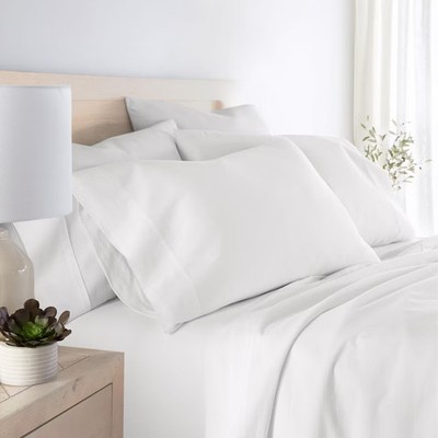 100% Cotton 300TC Pillowcases - Set of 2 - Becky Cameron, White,