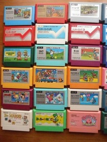 Nintendo Famicom FC Software Lot 30 Super Mario Bros USA Balloon Fight Japan NES
