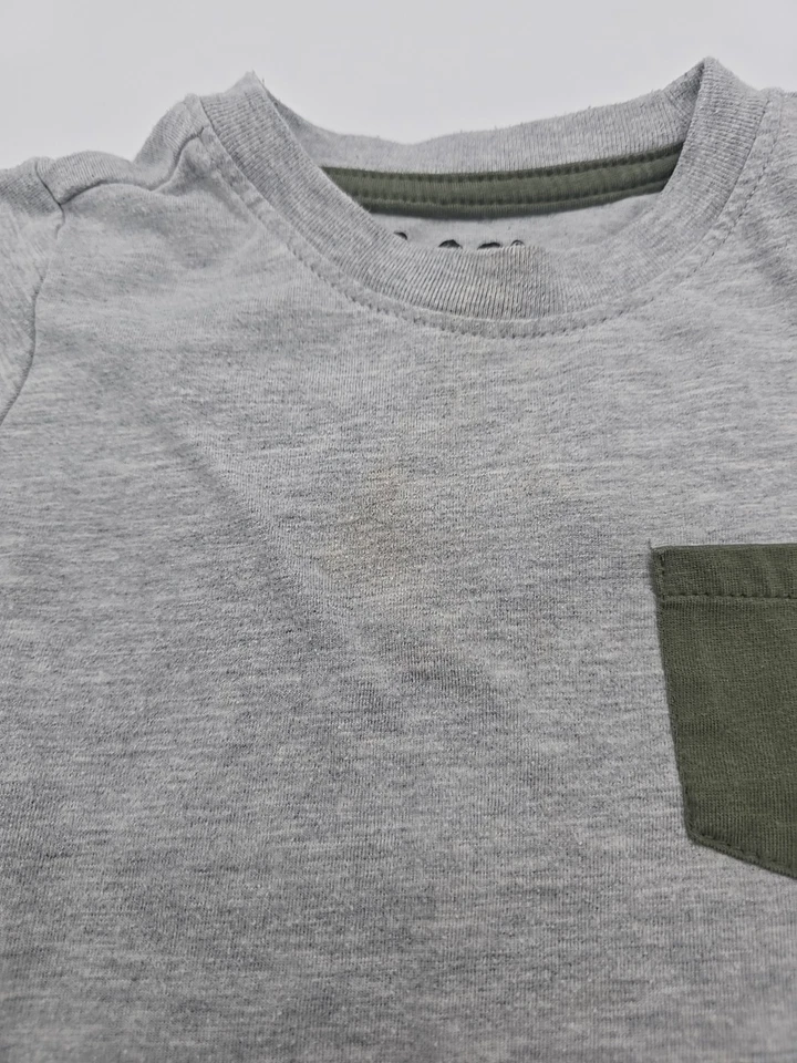 Lee T-Shirt Youth Boy Size 3T Gray Pocket Tee Solid ..#35704 - Image 4 of 4