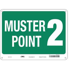 Condor 485G53 Safety Sign, 18 In Height, 24 In Width, Aluminum, Horizontal