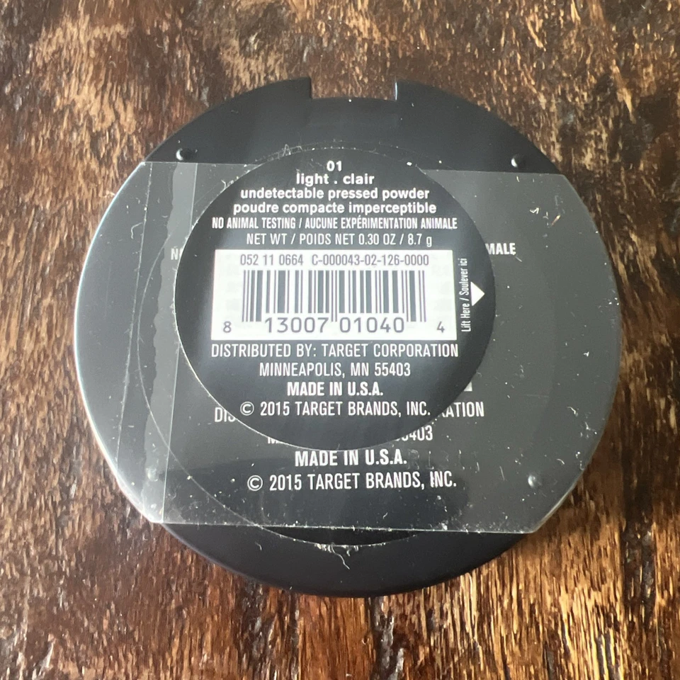 Sonia Kashuk Undetectable Pressed Powder 01 Light Clair .30 oz NEW SEALED - Image 2 of 2
