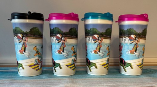 Set 4 Tazze Disney Parks Whirley con Manico Topolino Colori Rari - Foto 3 di 5