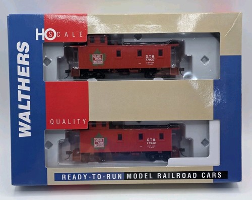 Paquete de 2 cúpula caboose con desplazamiento de madera Walthers escala HO GTW 30' GTW 77937 77942 | Condition: New