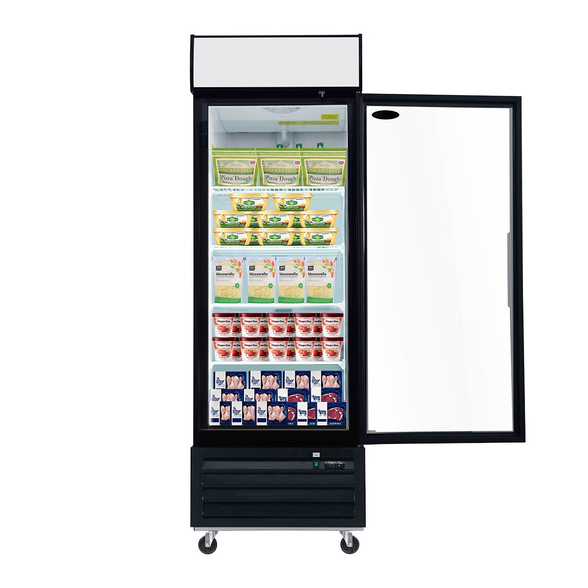 Commercial Reach in Freezer Glass Door Display Merchandiser Restaurant NSF 27" W