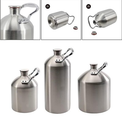 Bierfass 304 Edelstahl Tragbarer Biergrowler Mini Keg Metallbehälter für