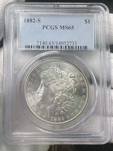 1882-S $1 Morgan Dollar 90% Silver San Francisco PCGS MS65 US Coin