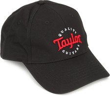 Taylor Baseball Cap - Black with Red/White Emblem