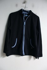 Bonmarche Womens Zip Through Track Sweater Jacket - Blue - Small j61