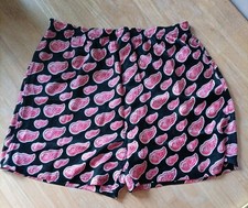 Vintage RM Style Detroit Red Wings 100% Silk Shorts Ralph Marlin X-Large XL