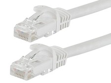 Monoprice Cat5e 3ft White Patch Cable UTP 24AWG 350MHz Pure 3 Feet,