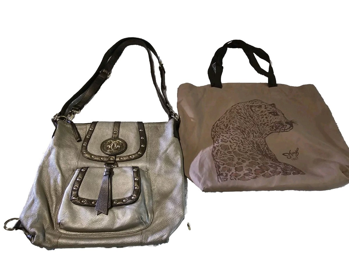 Sharif 1827 Pebbled Genuine Metallic Leather Convertible Bag  display picture 1