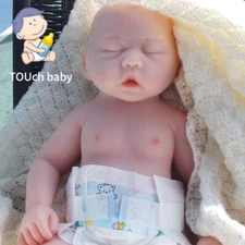 18 Inch Lifelike Sleeping Baby Girl Full Silicone Reborn Simulation Doll Newborn
