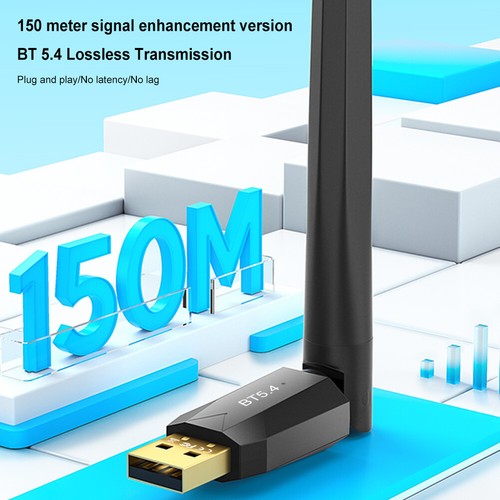 USB Bluetooth-Compatible 5.4 Adapter 150m Useful for PC Wireless Mouse Keyboard - Afbeelding 10 van 12