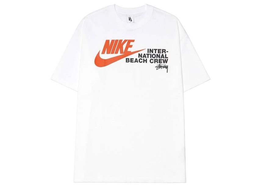 ナイキ ステューシー インターナショナル ビーチ クルー Tシャツ ホワイト Nike x Stussy International Beach Crew T-Shirt White XS-XXL