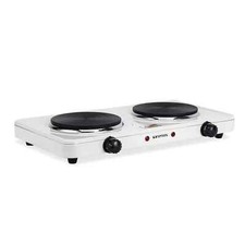 KRYPTON 2000W Double Hot Plate for Table Top Cooking 2 Ring Cast Iron Hob