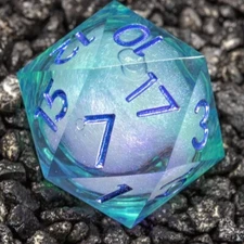 Sage's Lovers Souls - 33mm Liquid-Core D20 Sharp Edge Resin Dice | DnD TTRPG