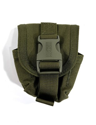 NEW BLACKHAWK STRIKE 38CL12OD FRAG GRENADE SINGLE POUCH W/ SPEED CLIPS OD GREEN