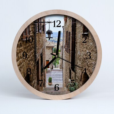 Tulup Holzuhr 20fi cm Wanduhr Küchenuhr - Gasse Architektur