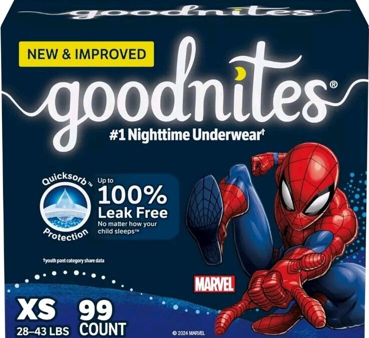 Goodnites Nighttime Bedwetting Underwear for Boys, XS, 44 Ct Goodnites Nighttime Bedwetting Underwear for Boys, XS, 44 Ct