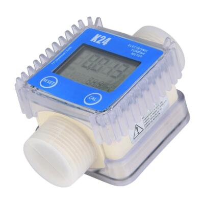 KOZWAY Wasserdurchflussmesser, 1 Stück K24 Digitaler Öl-Kraftstoffzähler, Messgerät for Chemikalien, flüssiges Wasser, Ultraschall, heiß im industriellen Gewerbe (Color : Blue Vertical, Size : 1 UK