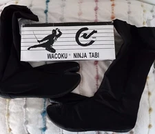 Wacoku Ninja Tabi Martial Arts Shoes Black Split Toe Boots Sz 46 New  Cosplay