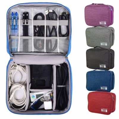 Travel Cable Bag Organizer Charger Storage Electronics USB Case Cord Accessories