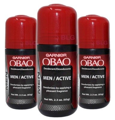 Garnier OBAO ACTIVE Deodorants 48Hour Roll-Ons Deodorant Antiperspirant 3-Pack
