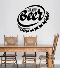 Vinyl Wall Decal Craft Beer Alcohol Home Bar Pub Stickers (3349ig)