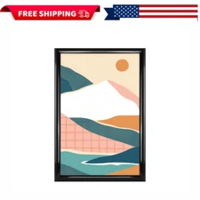 12" x 18" Rounded Photo Poster and Picture Frame Home Office Wall Decor, Black