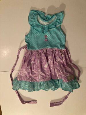 Little Girls Eleanor Rose Bunny Sundress Purple/Aqua Size 3-4