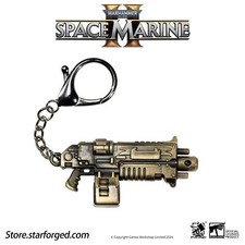Warhammer 40k Space Marines 2 Auto Bolt Rifle Key Chain Ring Keyring Official