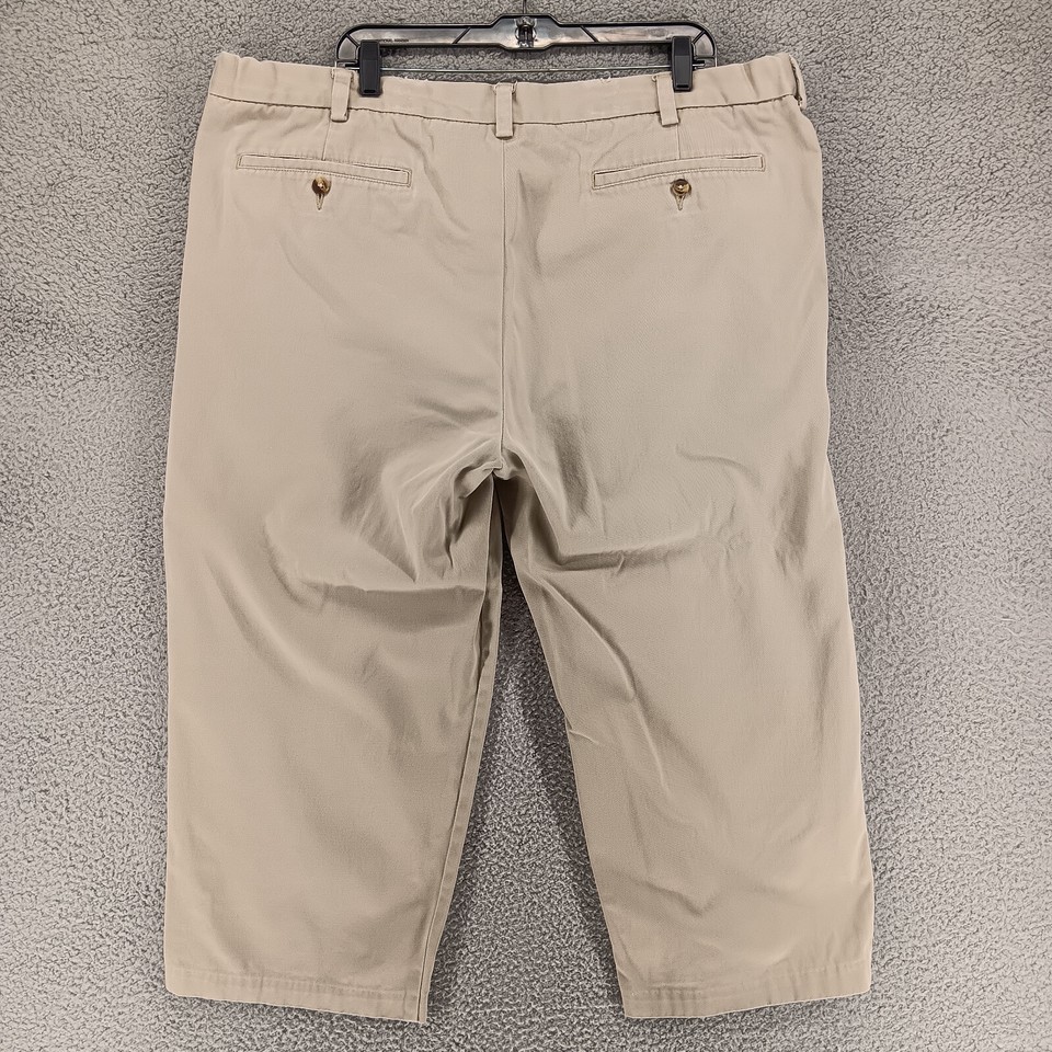 Pants Mens 42X30 (24 Inseam) Khaki Pleated Front Pants eBay