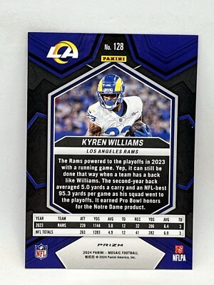 2024 Panini Mosaic Football - #128 Kyren Williams Pink Mosaic