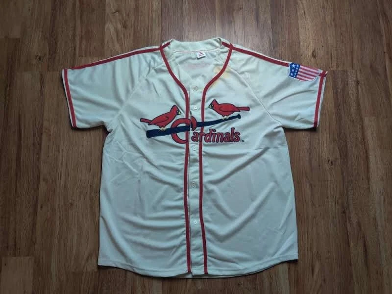 St. Louis Cardinals Jersey Adult Mens XL White Red Coca Cola Baseball MLB  Sports