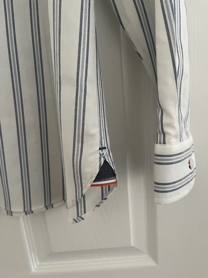 BNWT Marks And Spencer Stripe Cotton Stretch Shirt Size XL  50” - Image 4 of 4