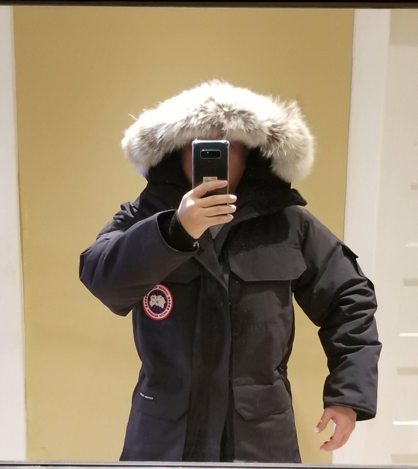 2022 GREY LABEL EDITION BLACK CANADA GOOSE EXPEDITION MEDIUM PARKA JACKET |