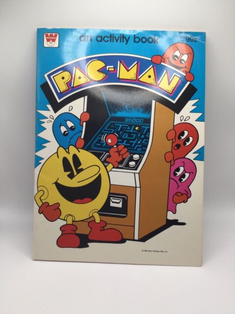 Rare VTG PAC-Man Activity Coloring Book Whitman 1982 Arcade Video Game