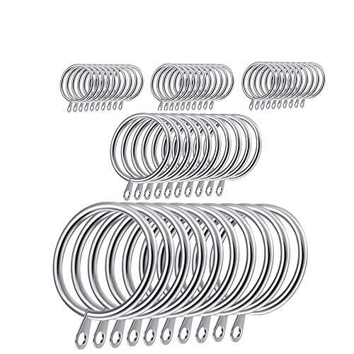 Anelli Tende Romani,RoadLoo 100 Pezzi Anelli Tenda Cieca Anello Romano Cieco 8-13 mm Anelli di Plastica Trasparenti Anello forma di O e 50m 1.8 mm