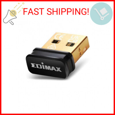 Edimax Wi-Fi 4 802.11n Adapter for PC N150 Nano USB Adapter, 150Mbps, Smallest W