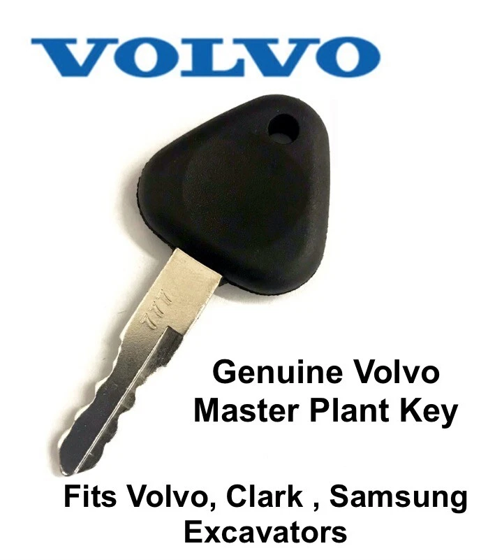 Volvo 777 Genuine Master Plant Key Fits Volvo, Samsung, Clark Excavator Diggers